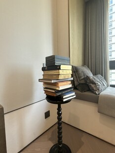 简约角落的书籍堆叠景致