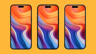 三部色彩绚丽的智能手机样机