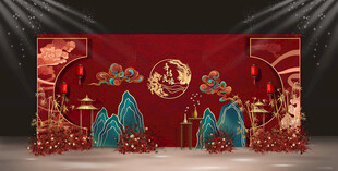 中式婚礼舞台布置场景