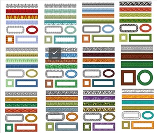 多彩多样标签图标集合