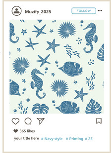 海洋风满印印花图案