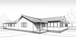 简约风格单层房屋设计图