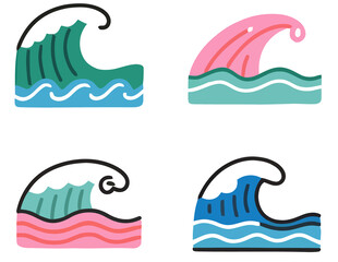 多彩海浪