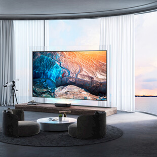 现代客厅中的大屏电视