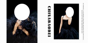 时尚黑白人像摄影作品