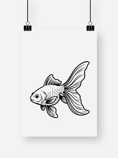 简约金鱼图案