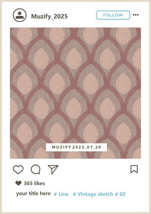 孔雀翎 咖色印花图案