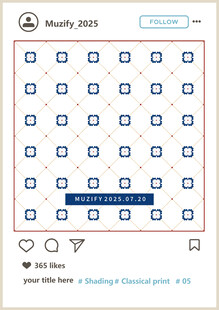 四方连续 复古印花图案