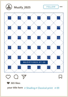 四方连续 蓝白印花图案