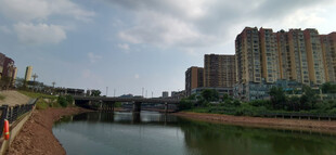 河畔城市风光