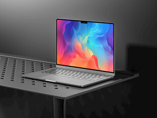 时尚笔记本电脑展示样机