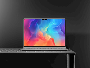 时尚笔记本电脑展示样机