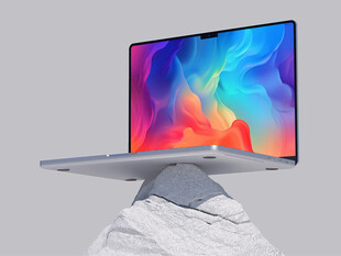 时尚笔记本电脑展示样机