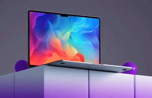 时尚笔记本电脑展示样机