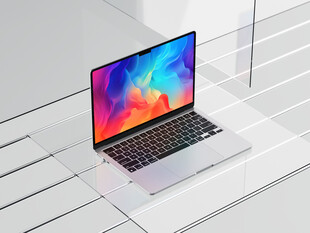 时尚轻薄笔记本电脑展示样机