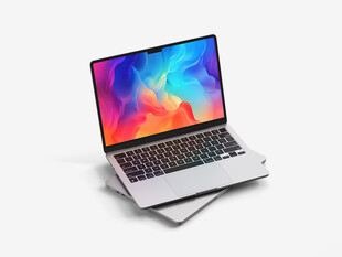 时尚笔记本电脑展示样机