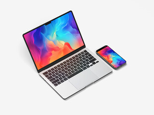 笔记本与手机展示样机