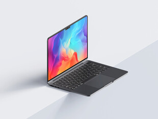 时尚轻薄笔记本电脑展示样机