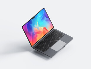 时尚轻薄笔记本电脑展示样机