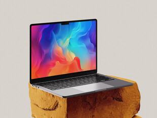 时尚笔记本电脑展示样机