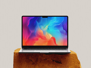 多彩屏幕笔记本电脑展示样机