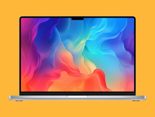 时尚笔记本电脑展示样机