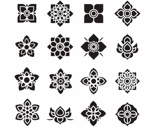 多样几何花纹图案集合