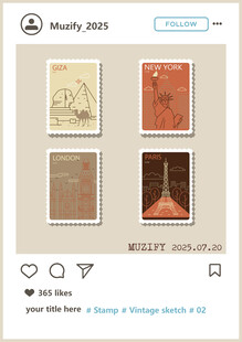 世界邮票矢量图