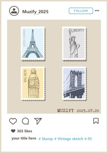 世界邮票矢量图