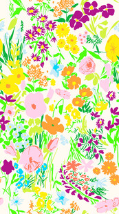 缤纷花卉图案背景