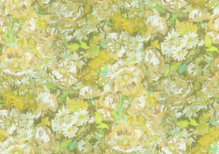 黄绿交织抽象花卉纹理图