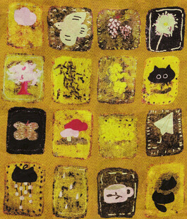 复古风黄色系卡通图案集合