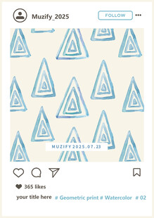 几何水彩印花图案