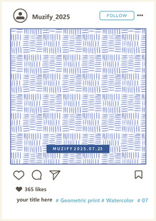 水彩线条印花图案