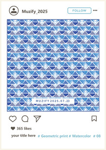 几何水彩印花图案