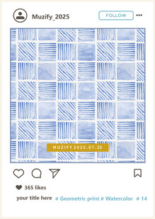 民族风水彩几何线条印花图案