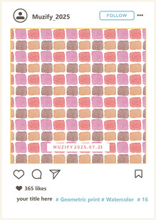 水彩几何印花图案