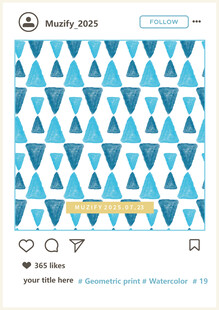 水彩几何印花图案