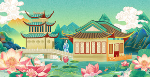 中式古典园林美景