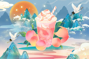 梦幻粉色饮品的奇幻世界