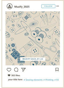 四方连续缝纫元素图案