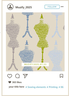 四方连续 人台印花图案