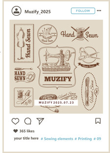 9款入缝纫元素标签