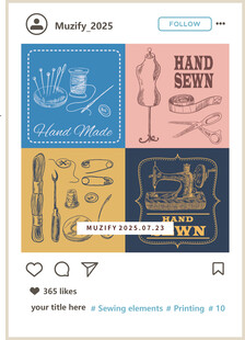 4款入缝纫元素标签