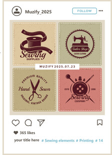 4款入缝纫元素标签