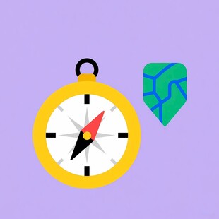 指南针与地图图标