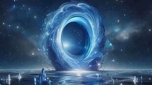 梦幻蓝色宇宙环形景观