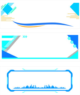 蓝色异型文化墙装饰氛围