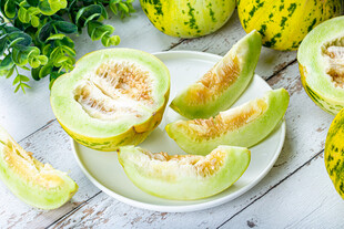 新鲜的甜瓜果肉