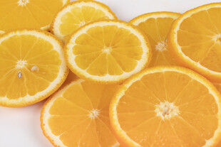 新鲜切片橙子展示